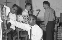 One of the few historical photos of black scientists in the early years of computing.