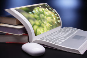Laptop shaped like a book