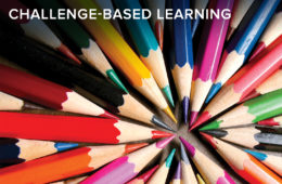 challenge-based learning cover image with colored pencils