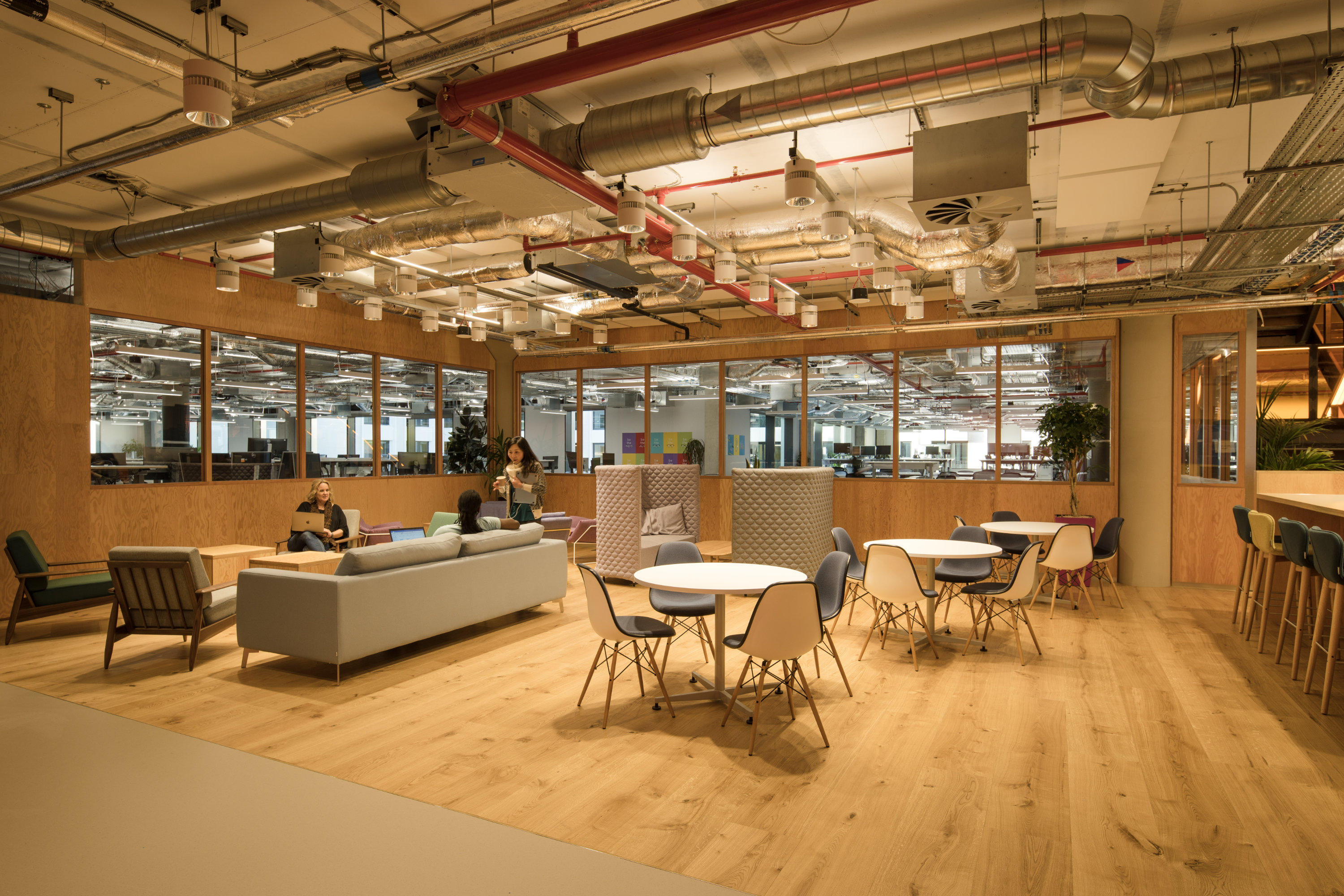 Inside the offices of Facebook London.
