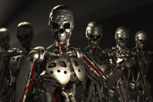 color composite image of cyborgs