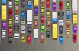 shot of cars; traffic