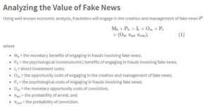 equation of fake news vicious circle