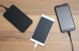 picture of mobile devices on table