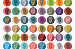 illustrated thumbprints of different colors
